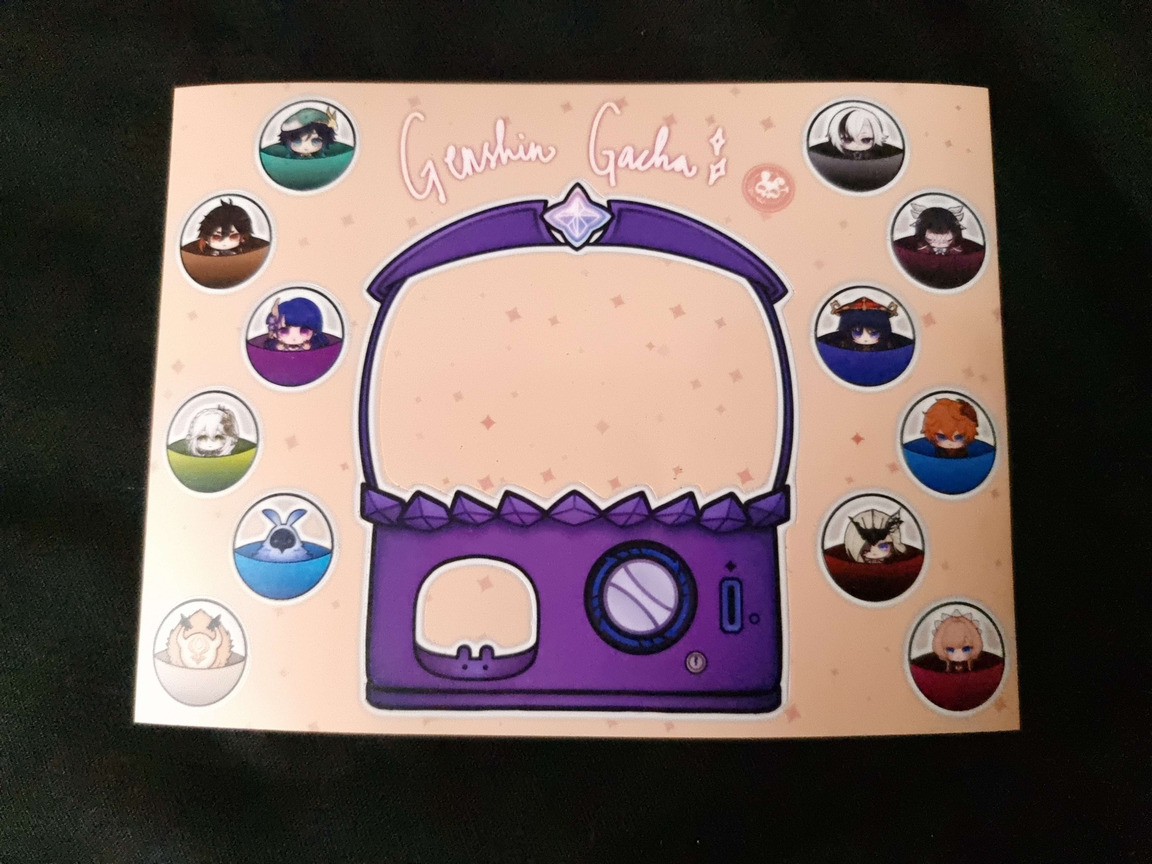 [Genshin Impact] DIY Gacha Sticker Sheet